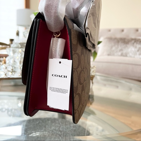 Coach Brynn Flap Crossbody In Signature Canvas Bag - Picture 11 of 12